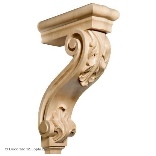 Pierced Acanthus Wood Corbel - (Cherry & Maple)