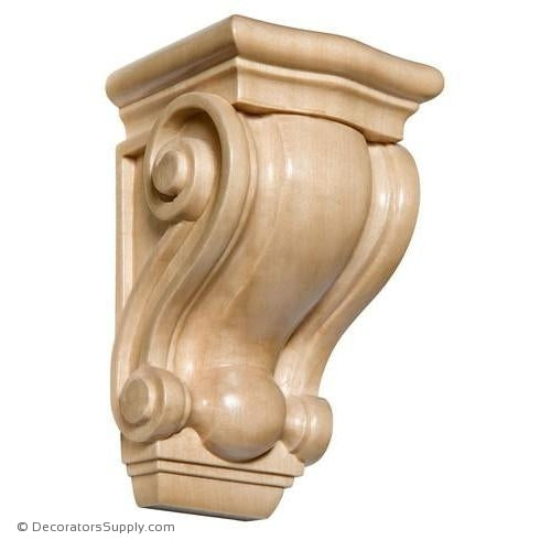 Traditional Small Wood Corbel - (Cherry, Maple & Lindenwood) - 2 SIZES