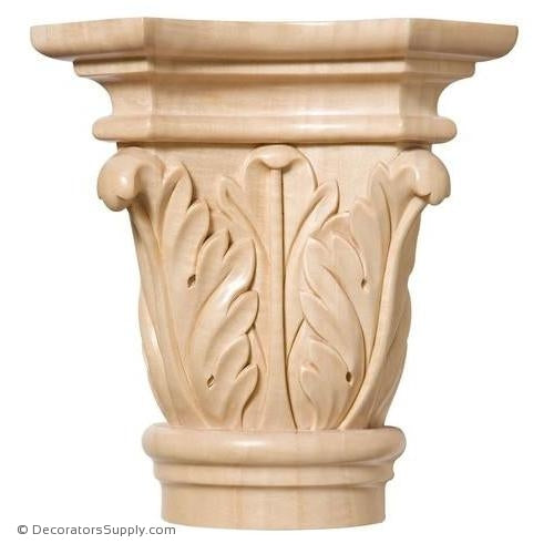 Acanthus Style Wood Capital - (Cherry & Maple)