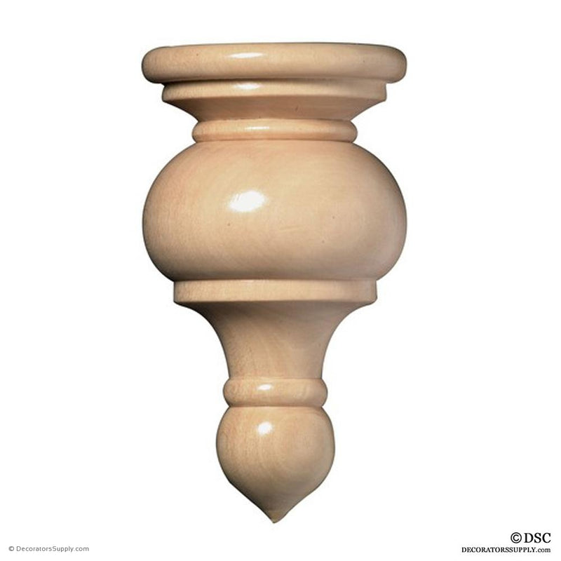 Traditional Wood Finial - (Cherry & Maple)