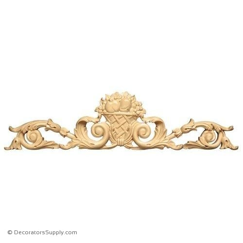 Woven Fruit Basket with Scrolls Wood Applique - (Cherry & Maple)