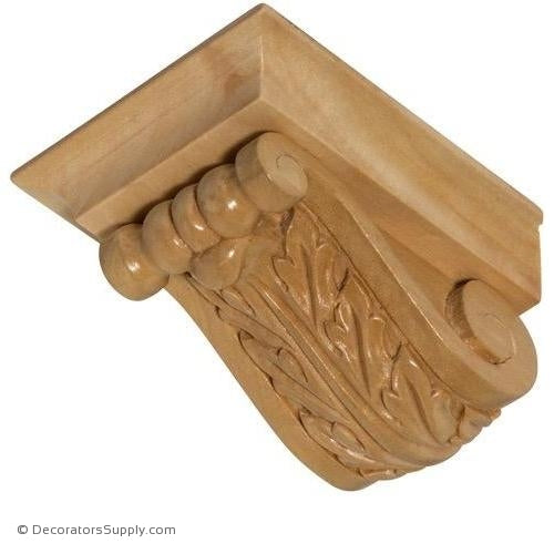 Acanthus Wood Modillion - (Lindenwood) - Sold As A 2-PAK - 2 SIZES