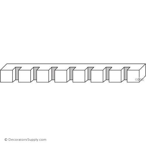 Dentil Moulding - 1/2"Width x 1/2"Height