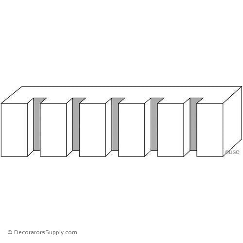 Dentil Moulding - 5/8"Width x 1 1/2"Height