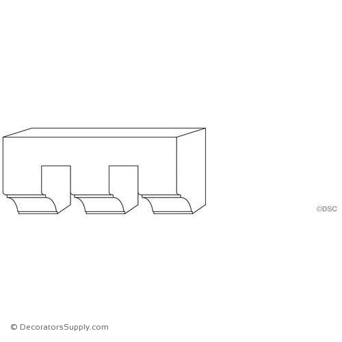 Dentil Moulding - 3/4"Width x 2"Height