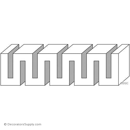 Dentil Moulding - 1/2"Width x 1 5/8"Height