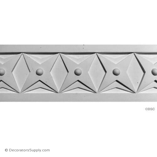 Plaster Frieze Art Deco 4" Wide X 1/2" Relief