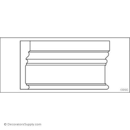 Door Header Moulding - Smooth - 1 1/16" x 5 1/4" Wide