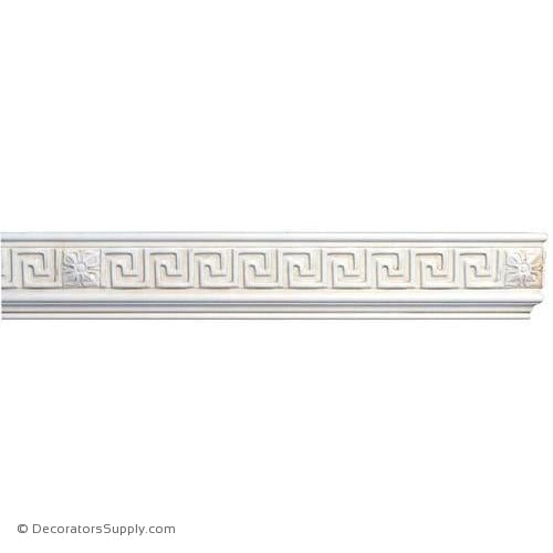 Mon Reale® Frieze Moulding-Greek Key w/Rosette-13/16" x 3 3/4" W