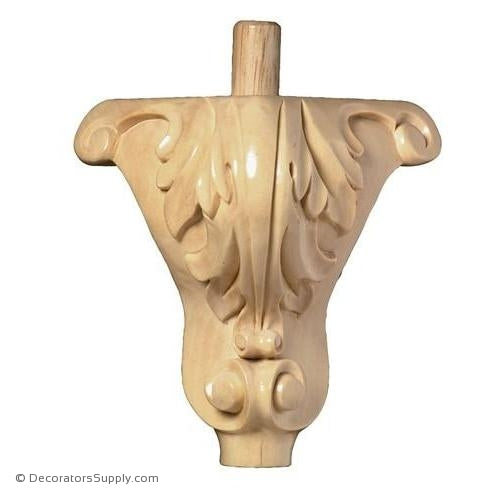Acanthus Style Wood Corner Foot - (Cherry & Maple) | Decorators Supply Corporation