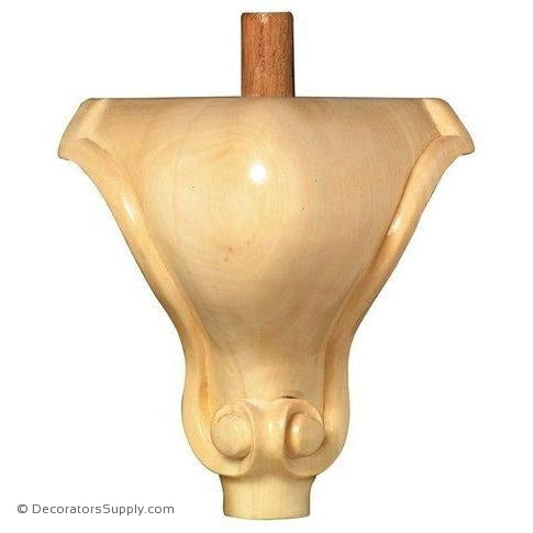 Traditional Style Wood Corner Foot - (Cherry & Maple) | Decorators Supply Corporation