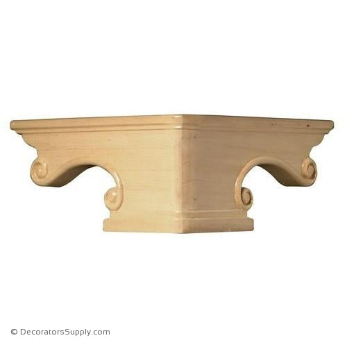 Pedestal Wood Foot Corner - (Cherry & Maple) | Decorators Supply Corporation
