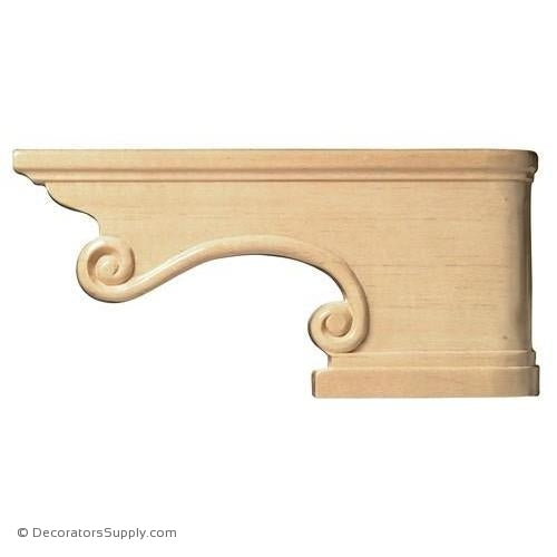 Traditional Pedestal Wood Foot Corner - [Pair, L & R] - (Cherry & Maple) | Decorators Supply Corporation