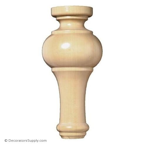 Tall Traditional Wood Foot - (Cherry & Maple) | Decorators Supply Corporation