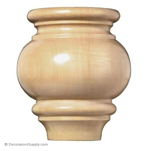 Traditional Style Wood Bun Foot - (Cherry & Maple) | Decorators Supply Corporation