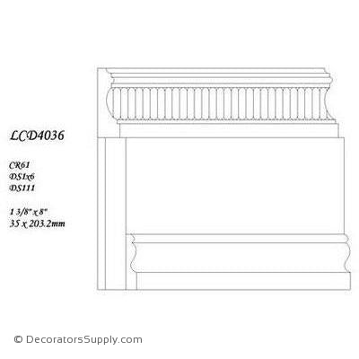 Poplar Large Combo - 1 3/8" x 8" Wide