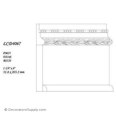Poplar Large Combo - 1 1/4" x 8" Wide