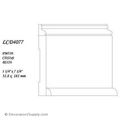 Poplar Large Combo - 1 1/4" x 7 1/8" Wide