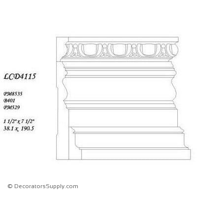 Poplar Large Combo -  1 1/2" x 7 1/2" Wide