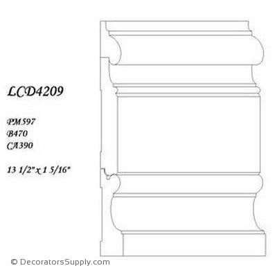 Poplar Large Combo- 1 5/16" x 13 1/2" Wide