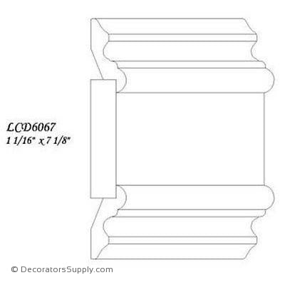 Poplar Large Combo - 1 1/16" x 7 1/8" Wide