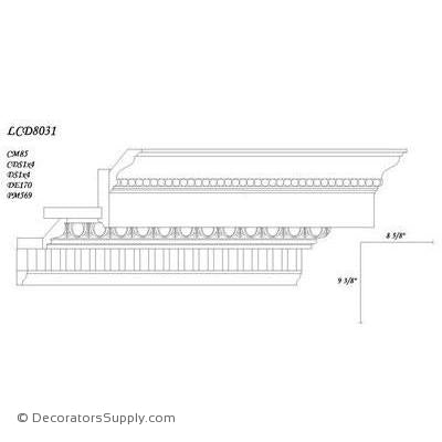 Poplar Large Combo - 8 5/8" proj x 9 3/8" drop
