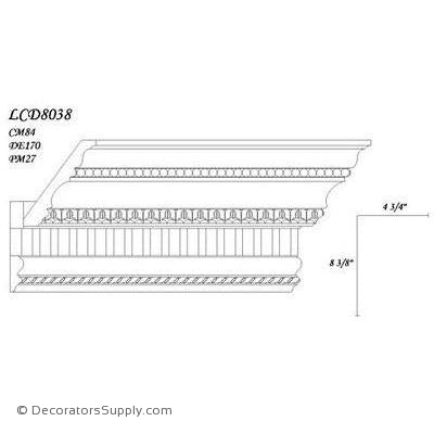 Poplar Large Combo - 3 3/4" proj x 8 3/8" drop