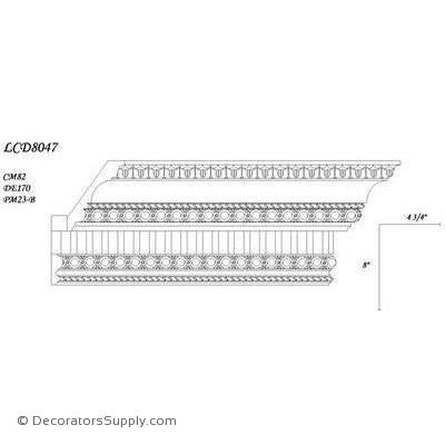 Poplar Large Combo - 4 3/4" proj x 8 " drop
