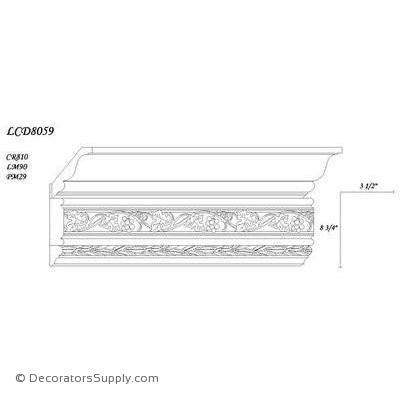 Poplar Large Combo - 3 1/2" proj x 8 3/4" drop