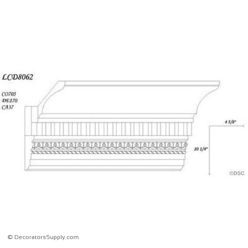 Poplar Large Combo - 4 5/8" proj x 10 1/4" drop