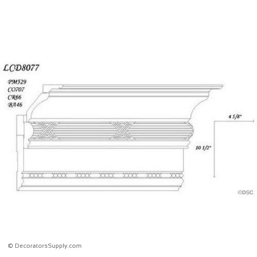 Poplar Large Combo - 4 5/8" proj x 10 1/2" drop