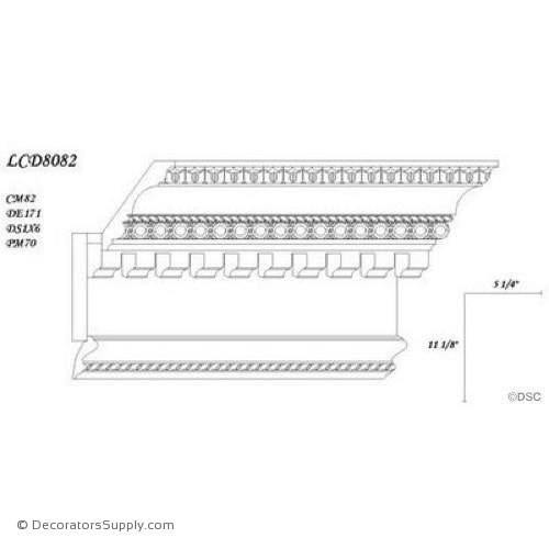 Poplar Large Combo - 5 1/4" proj x 11 1/8" drop