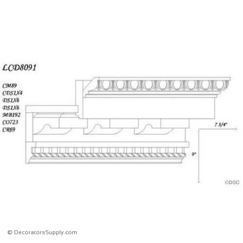 Poplar Large Combo - 7 3/4" proj x 9" drop