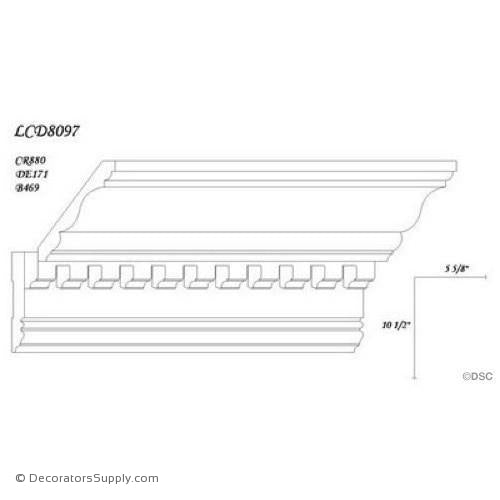 Poplar Large Combo - 5 5/8" proj x 10 1/2" drop