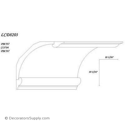 Poplar Large Combo- 10 1/16" proj x 10 1/16 " drop