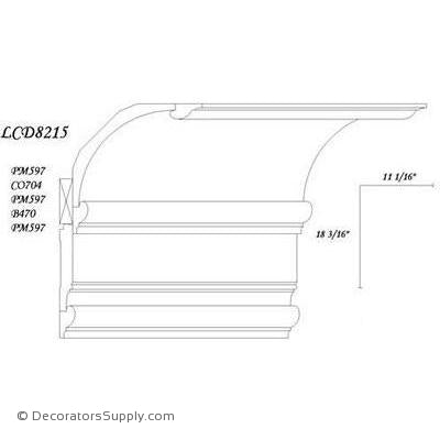 Poplar Large Combo- 11 1/16" proj x 18 3/16" drop