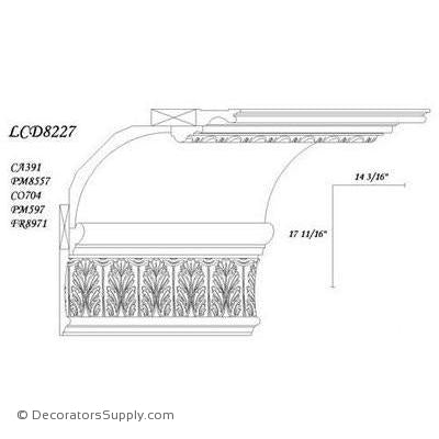 Poplar Large Combo- 14 3/16" proj x 17 11/16" drop