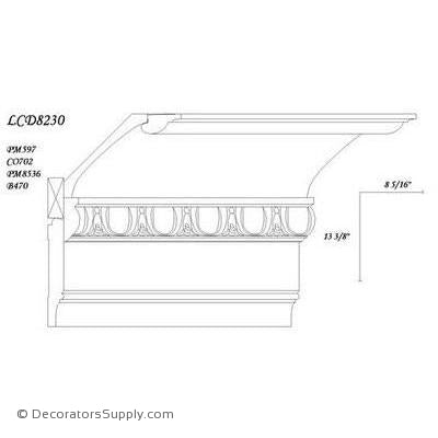 Poplar Large Combo- 8 5/16" proj x 13 3/8" drop