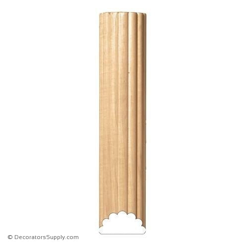 4" Reeded Half Round - (8' increments)