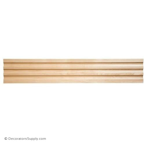 4-1/4" Fluted Pilaster - (8' increments)