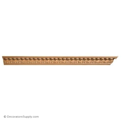 3-1/2" Md Acanthus Crown (8' increments)