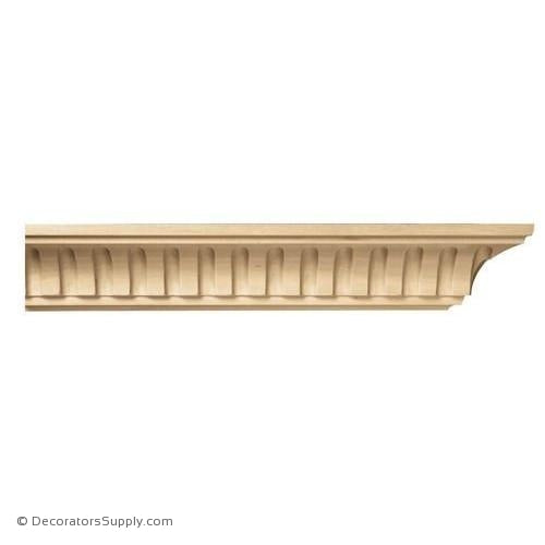 3-1/2" Md Fluted Crown (8' increments)