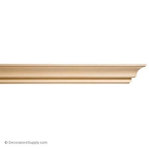 2-1/2" Md Traditional Cove Crown (8' increments)