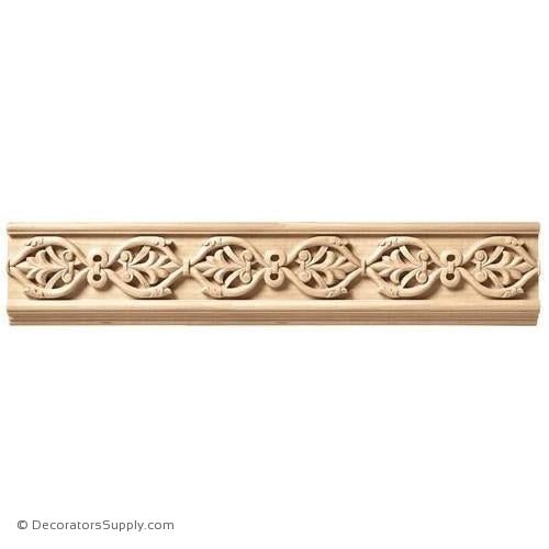 5-1/4" Wide - Large Running Palm. Frieze (8' increments)