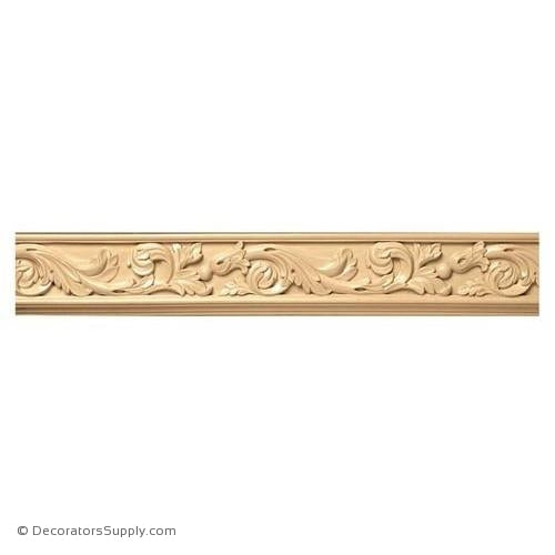 3-1/2" Wide - Acanthus Scrolls Frieze (8' increments)