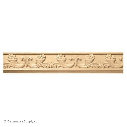 3-1/2" Wide - Cornacopias Frieze (8' increments)