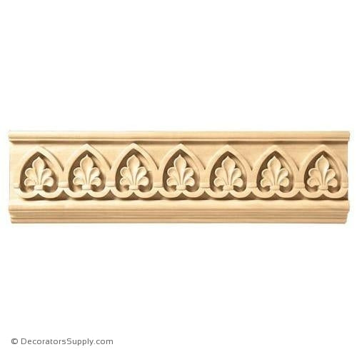 3-1/2" Wide - Palmette Frieze (8' increments)