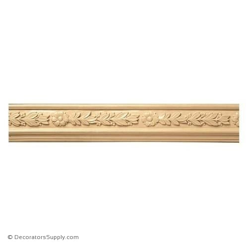 3" Wide - Laurel w/ Rosette (8' increments)