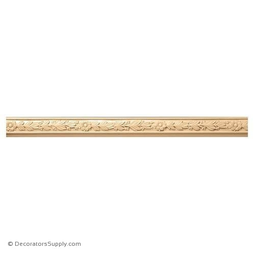 1-1/2" Laurel w/ Rosette Panel Mould (8' increments)