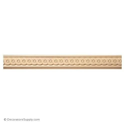 2-1/8" Running Coin Panel Mould - (8' increments)